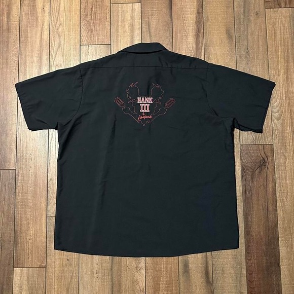 Vintage Hank III And Assjack Red Kap‎ Mechanic Work Shirt Men's Size 2XL XXL - Picture 1 of 6